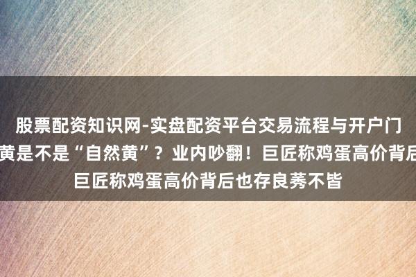 股票配资知识网-实盘配资平台交易流程与开户门槛全面解析 蛋黄是不是“自然黄”？业内吵翻！巨匠称鸡蛋高价背后也存良莠不皆